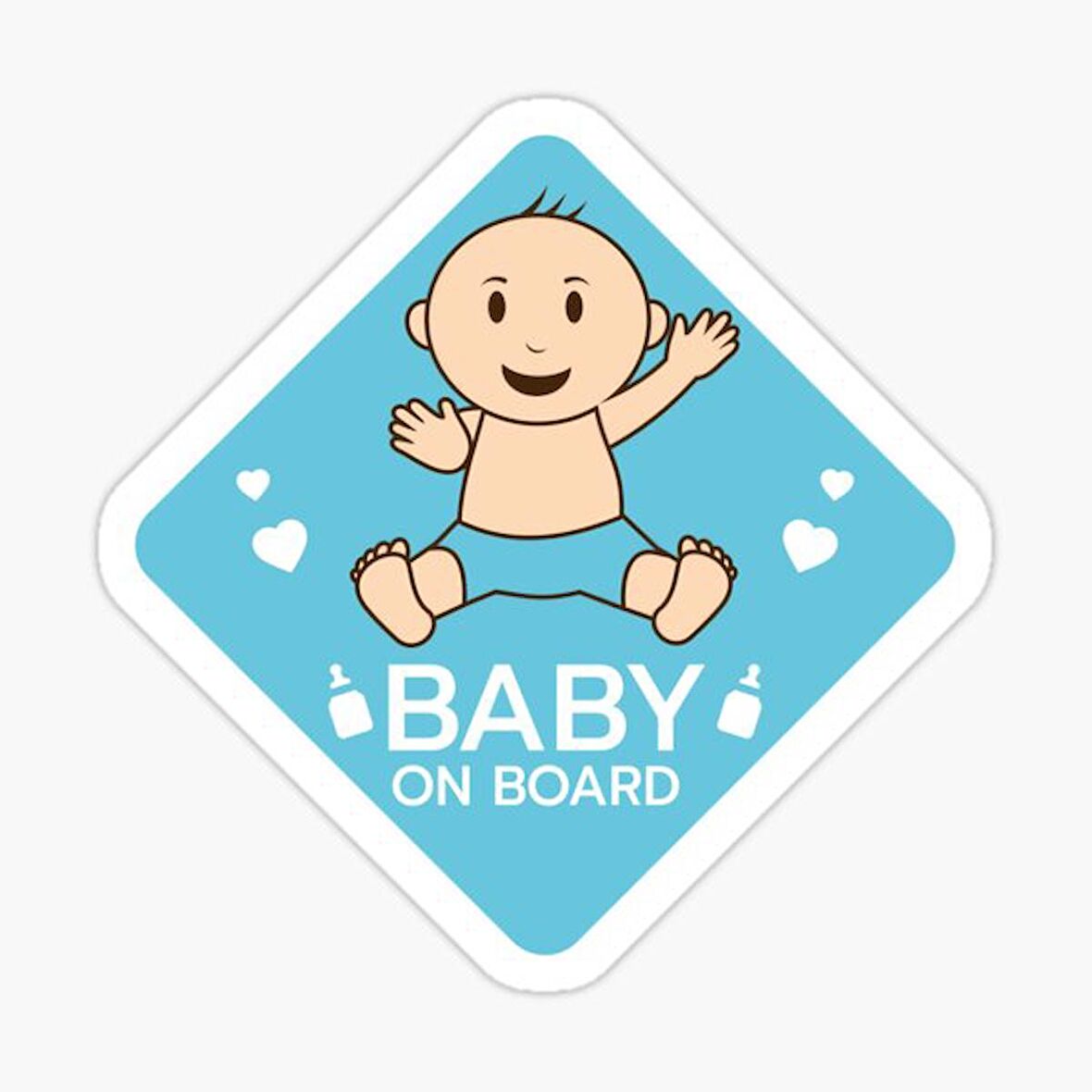 Arabada bebek var Baby On Board Sticker Yapıştırma 19CM md9