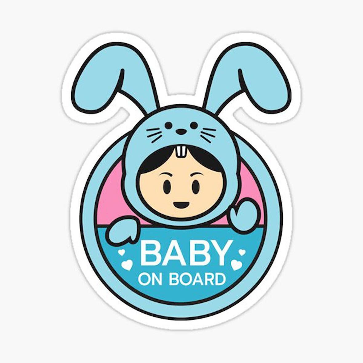 Arabada bebek var Baby On Board Sticker Yapıştırma 19CM md10