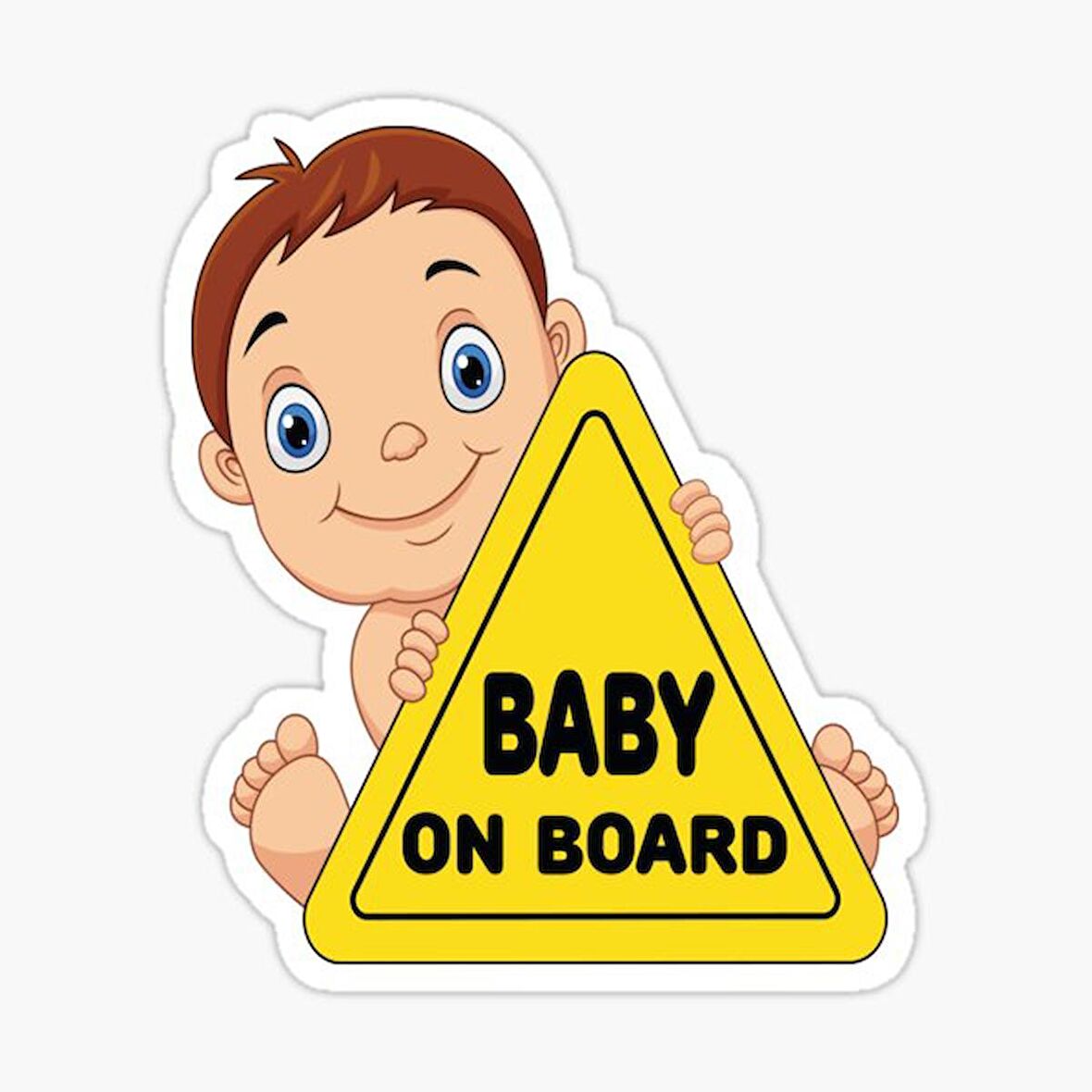 Arabada bebek var Baby On Board Sticker Yapıştırma 19CM md12