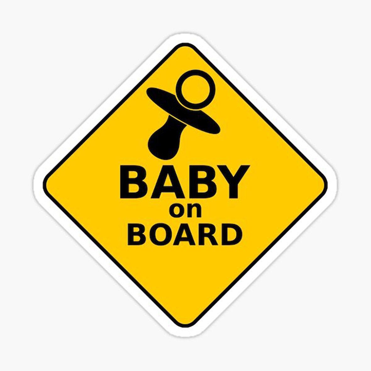Arabada bebek var Baby On Board Sticker Yapıştırma 19CM md13