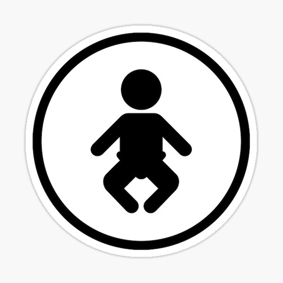 Arabada Bebek Var Sticker oto Yapıştırma Etiket 18cm MD2