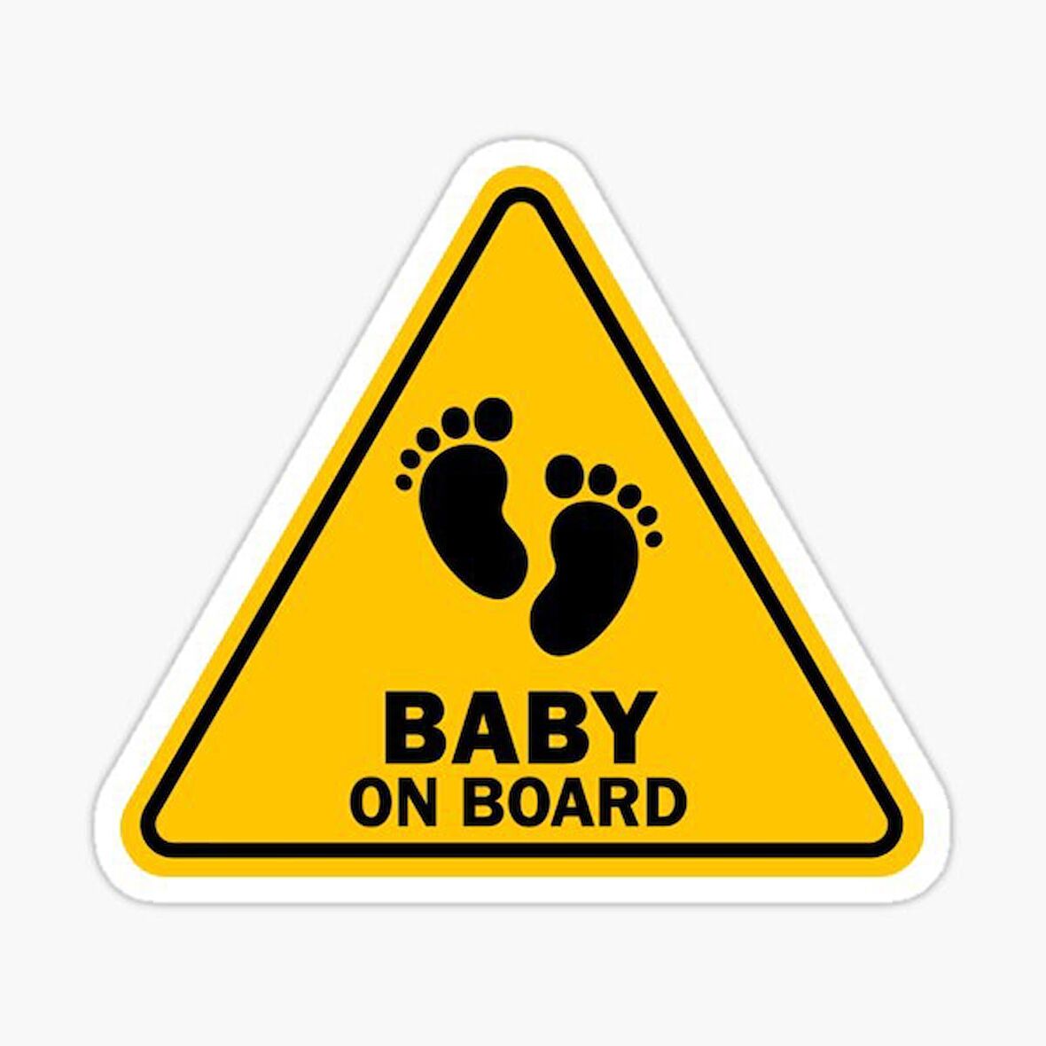 Arabada Bebek Var Sticker oto Yapıştırma Etiket 18cm MD12