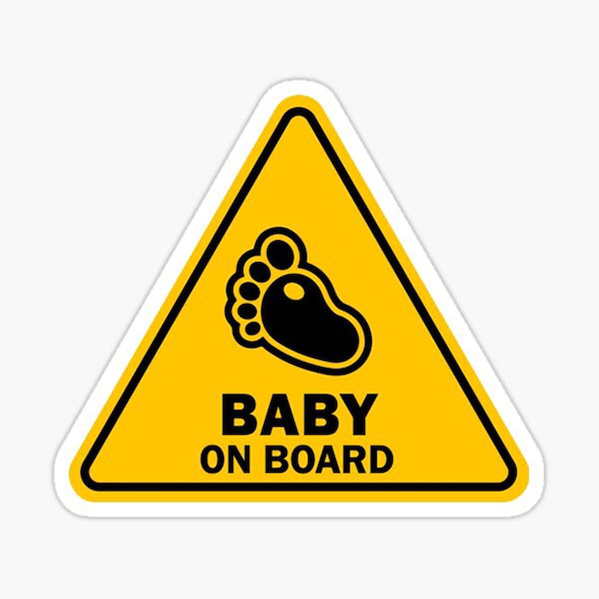 Arabada Bebek Var Sticker oto Yapıştırma Etiket 18cm MD13
