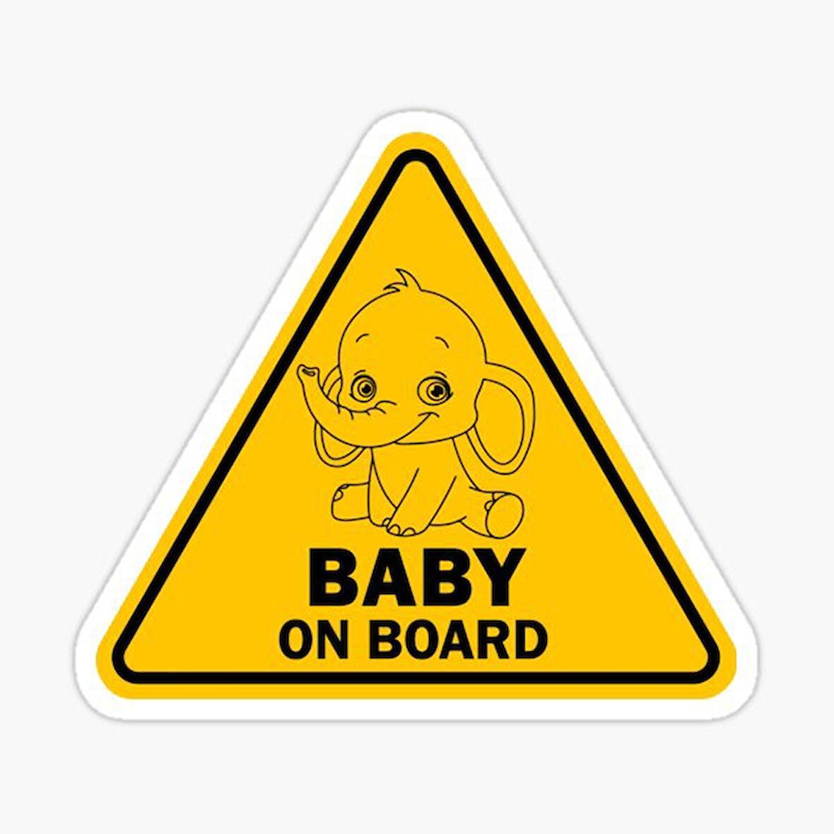 Arabada Bebek Var Sticker oto Yapıştırma Etiket 18cm MD14