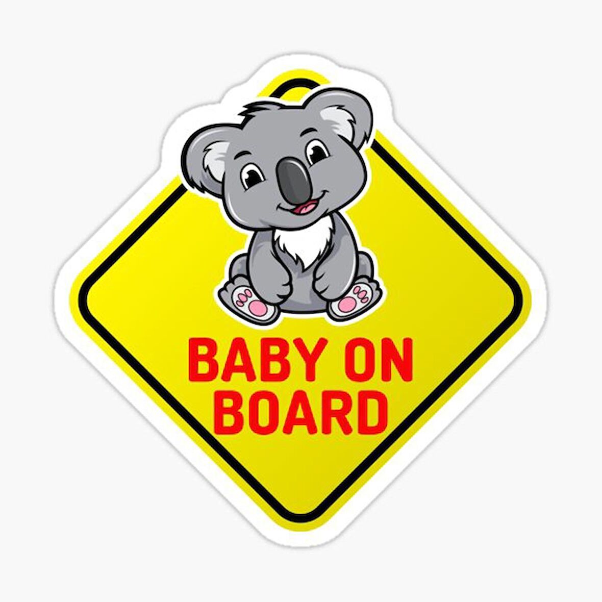 Arabada Bebek Var Sticker oto Yapıştırma Etiket 18cm MD18