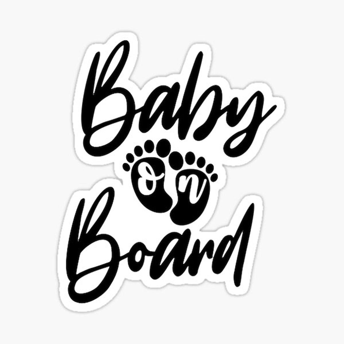 Arabada Bebek Var Sticker oto Yapıştırma Etiket 18cm MD19