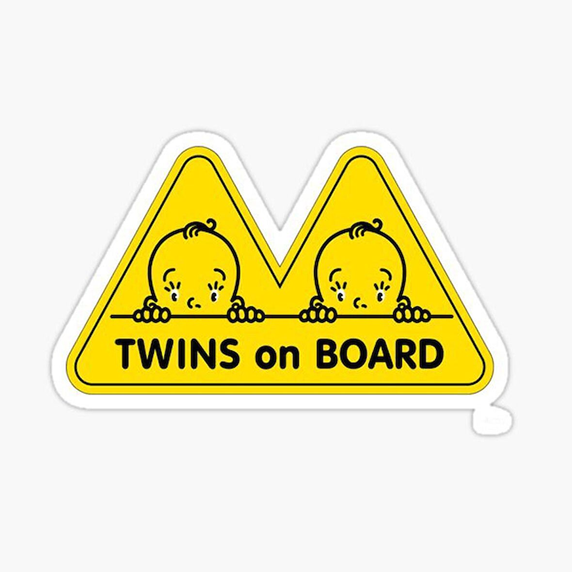 Arabada Bebek Var Sticker oto Yapıştırma Etiket 18cm MD22