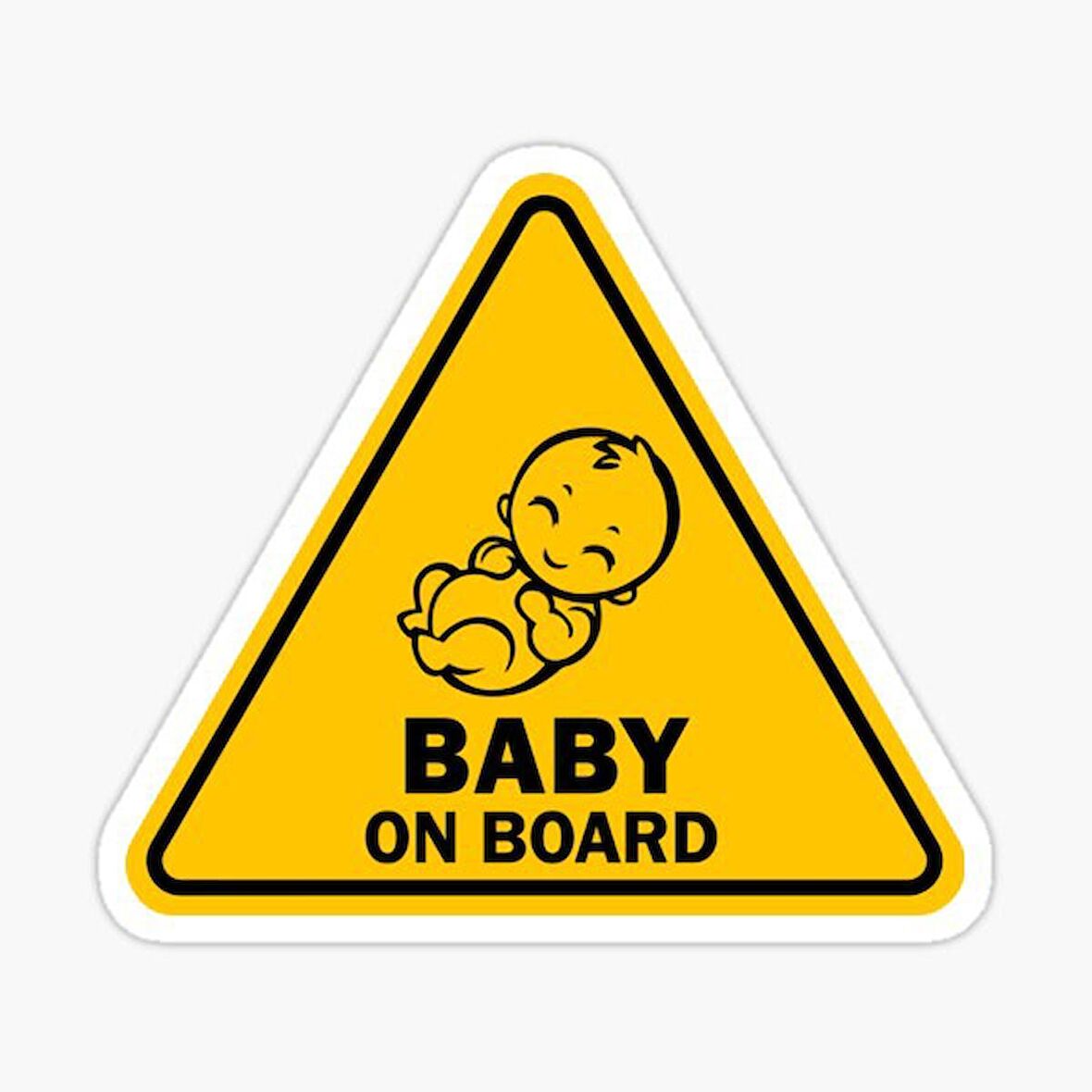 Arabada Bebek Var Sticker oto Yapıştırma Etiket 18cm MD25