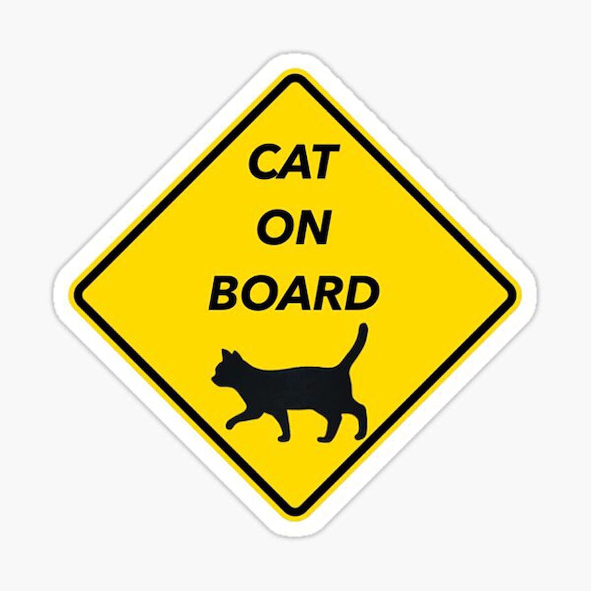 Arabada Kedi var Cats On Board Sticker Yapıştırma 19CM md2
