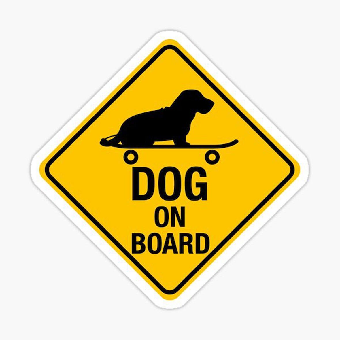 Arabada Köpek var Dog On Board Sticker Yapıştırma 19CM md3