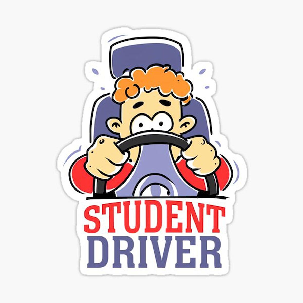 Arabada Öğrenci Şöför var  Sticker Yapıştırma 19CM md3