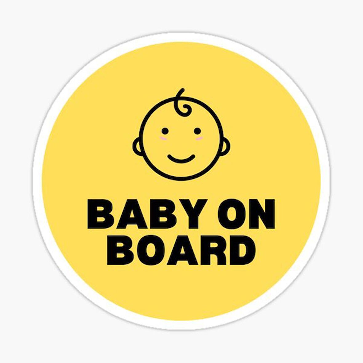 Araçta bebek var Baby On Board Sticker Yapıştırma 19CM md2