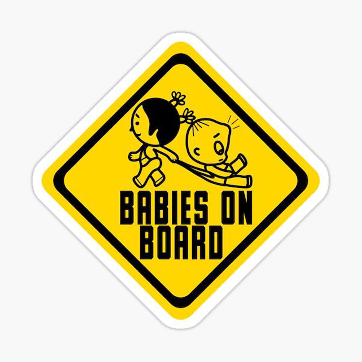 Araçta bebek var Baby On Board Sticker Yapıştırma 19CM md5
