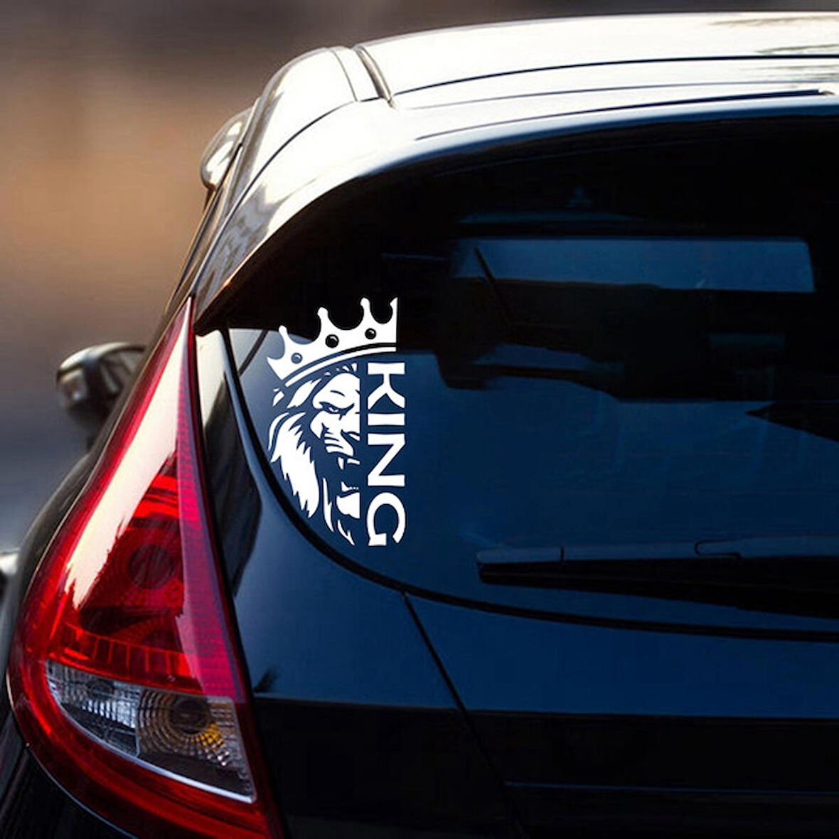 Aslan Araba Sticker Etiket Yapıştırması 19CM ARka Cam