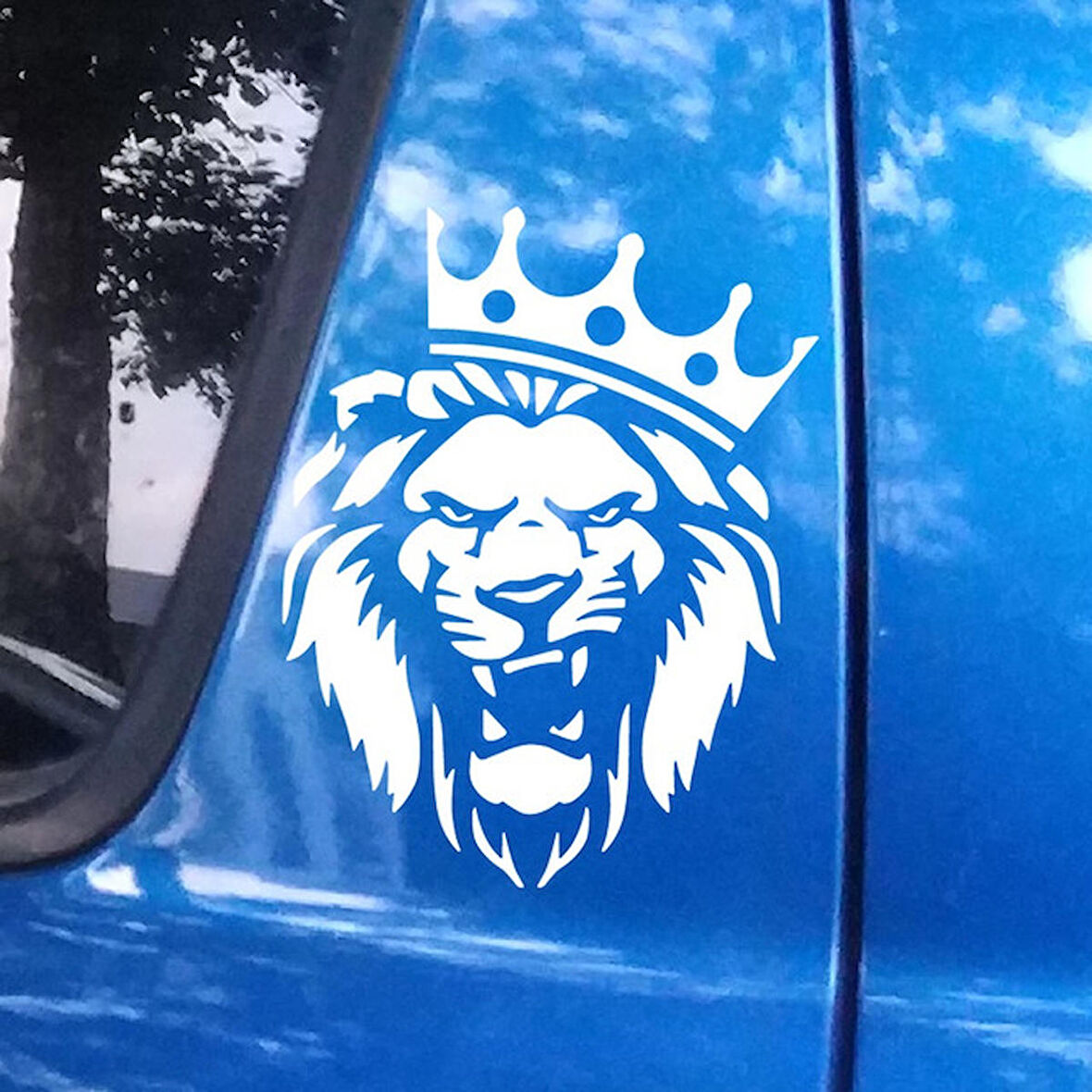 Aslan Araba Sticker Etiket Yapıştırması 19CM md3