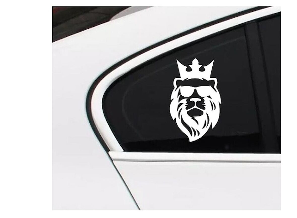 Aslan Araba Sticker Etiket Yapıştırması 19CM md5