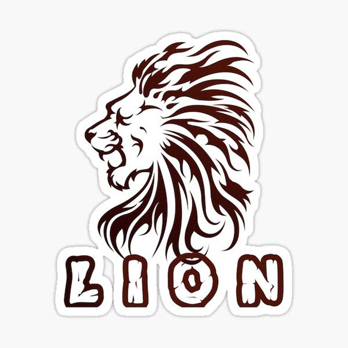 Aslan Araba Sticker Etiket Yapıştırması 19CM md8