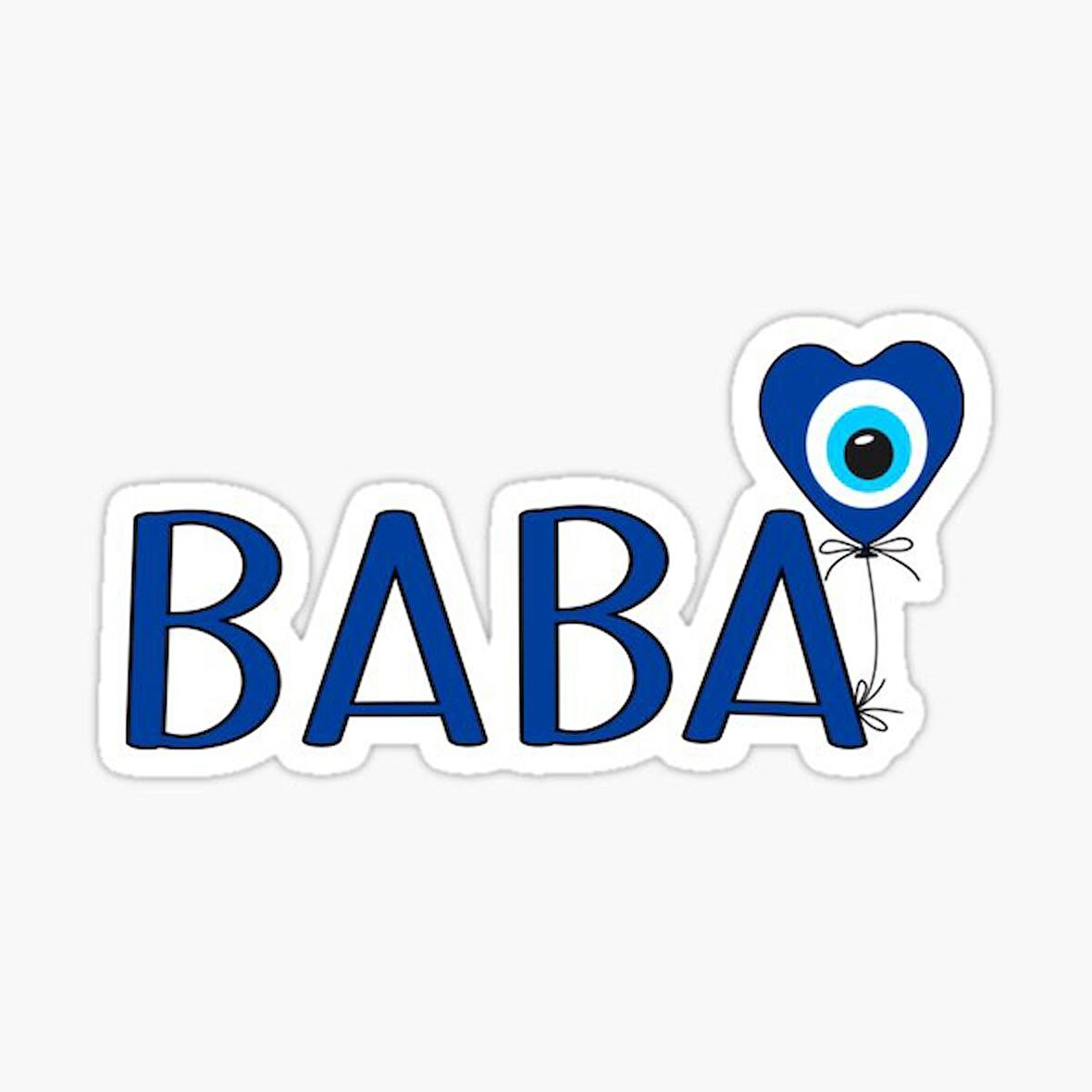 Baba Nazar Sticker Yapıştırması Etiket 20 cm