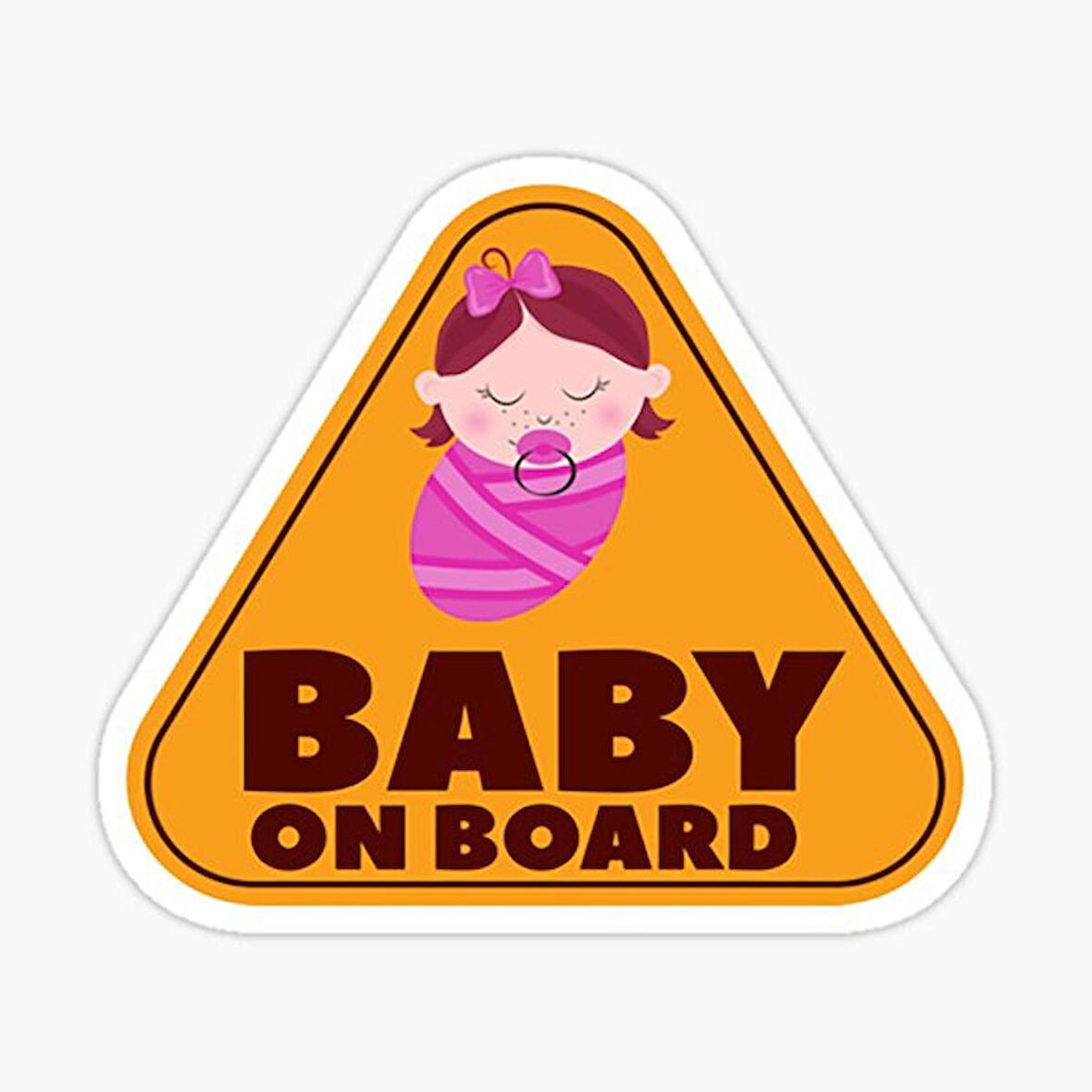 Baby On Board Arabada bebek var Araç Sticker Etiket 19CM md6