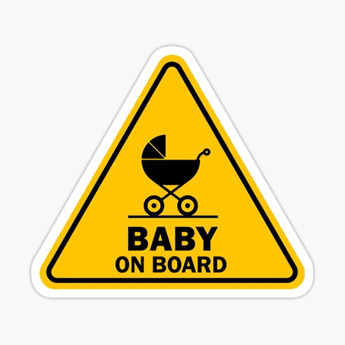Baby On Board Arabada bebek var Araç Sticker Etiket 19CM md12