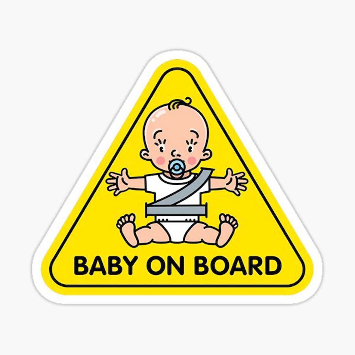Baby On Board Arabada bebek var Araç Sticker Etiket 19CM md15