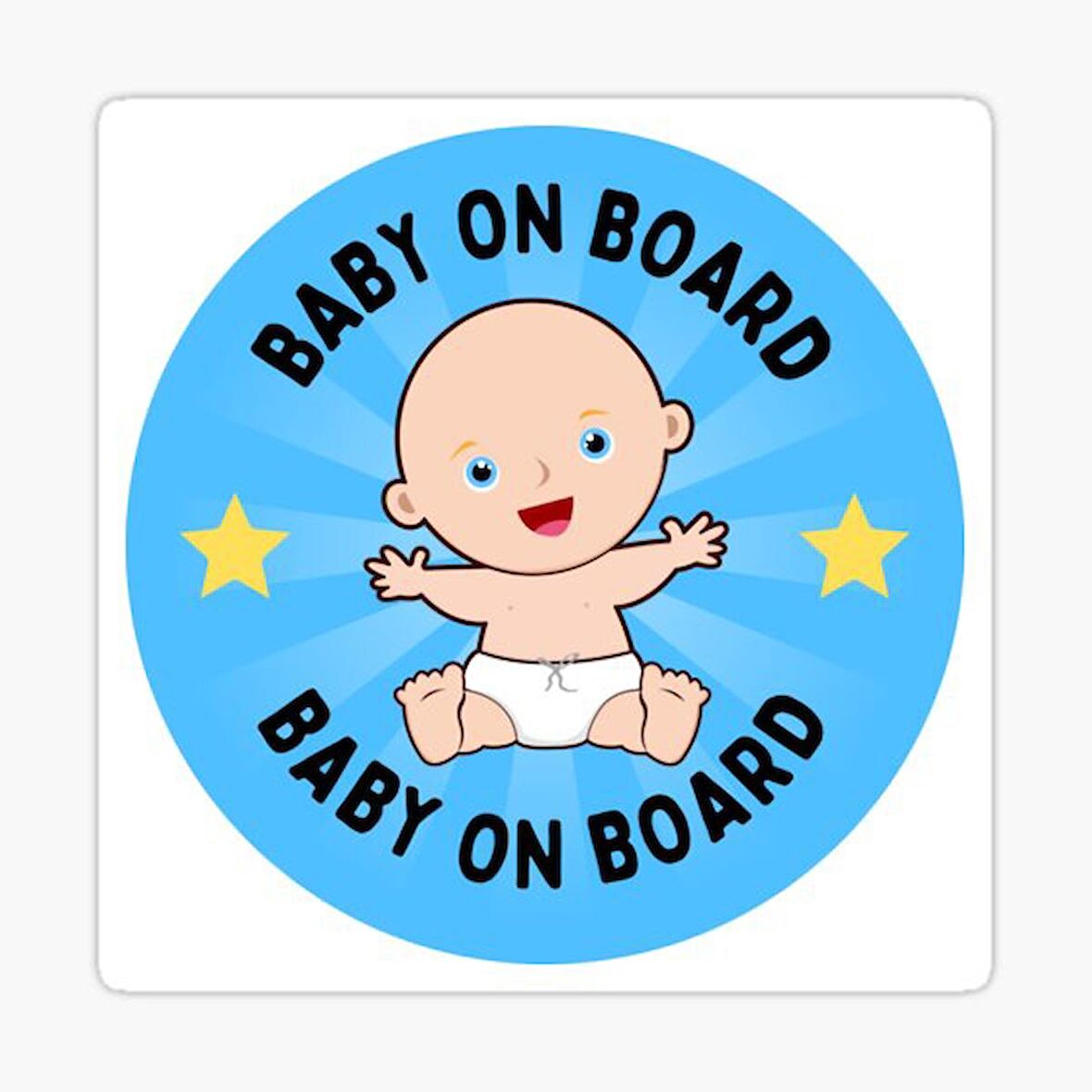 Baby On Board Arabada bebek var Araç Sticker Etiket 19CM md16