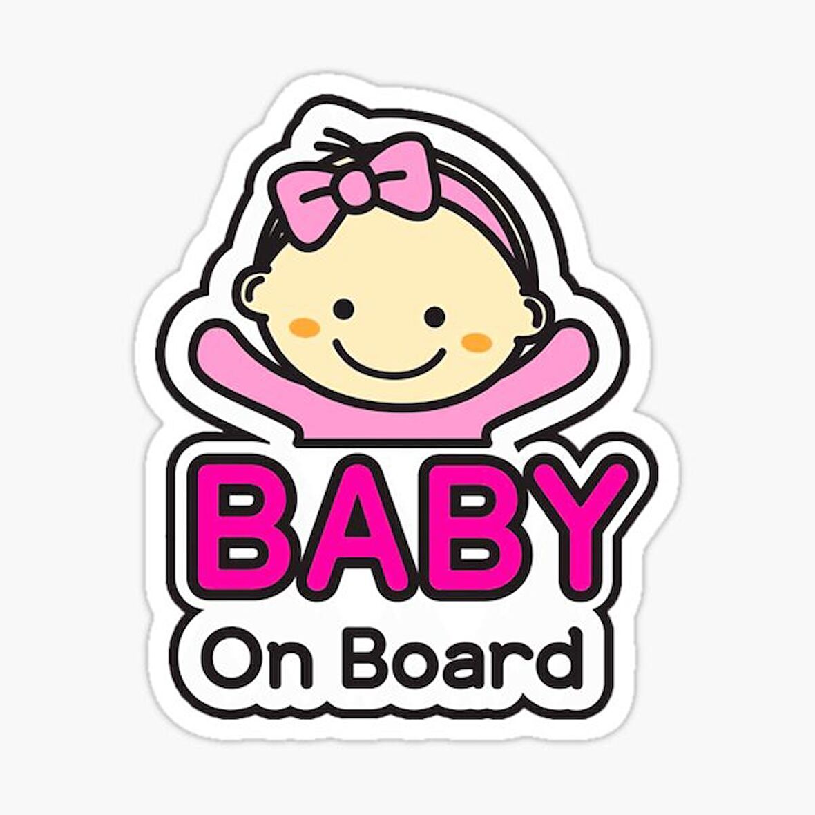 Baby On Board Arabada bebek var Oto Sticker Etiket 19CM md10