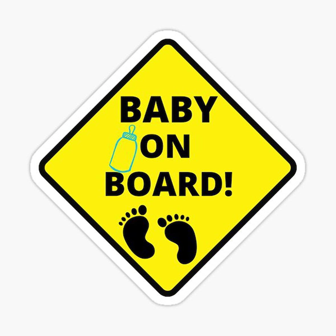 Baby On Board Arabada bebek var Oto Sticker Etiket 19CM md12