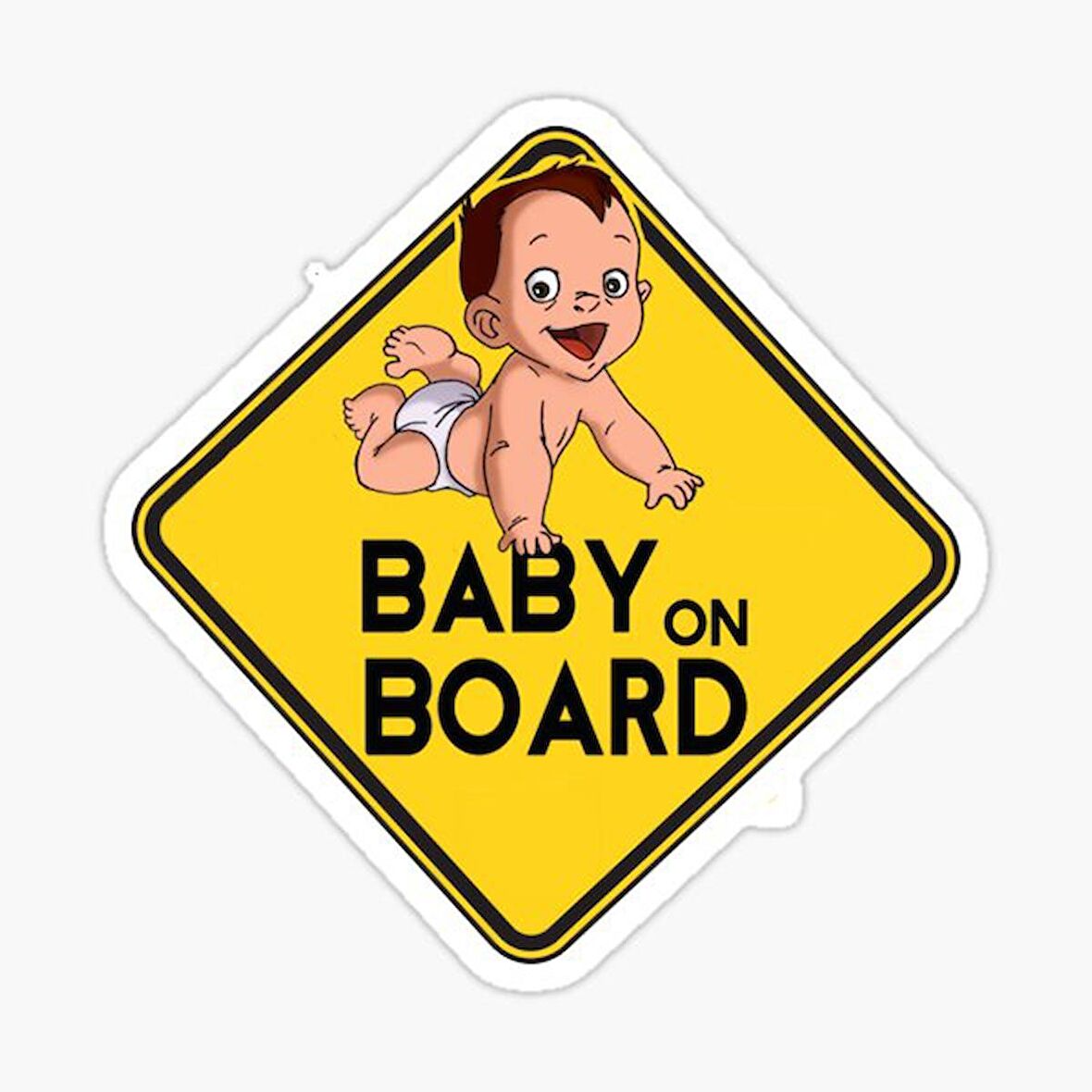 Baby On Board Arabada bebek var Oto Sticker Etiket 19CM md24