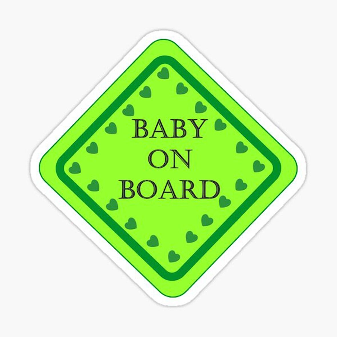 Baby On Board Arabada bebek var Sticker Etiket 19CM md4