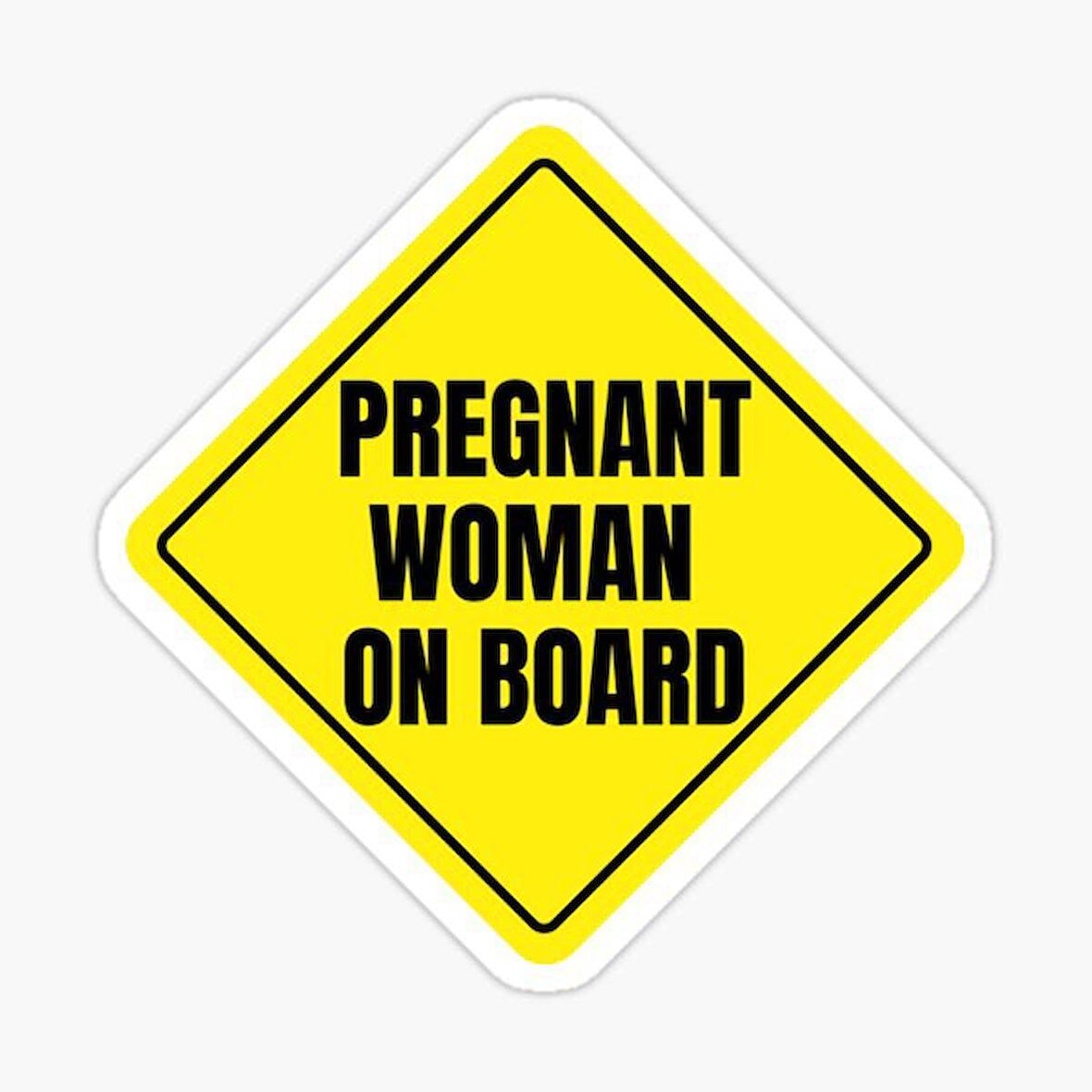 Dikkat Arabada Hamile Var Sticker Etiket 19CM MD2