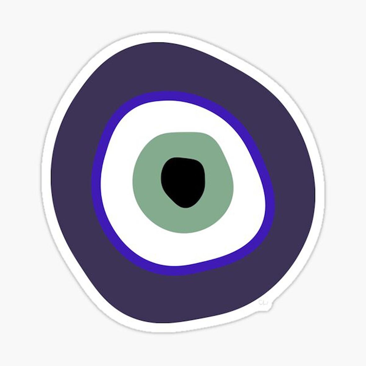 Nazar Boncuğu Sticker Araba 18cm Yapıştırma Etiket MD2