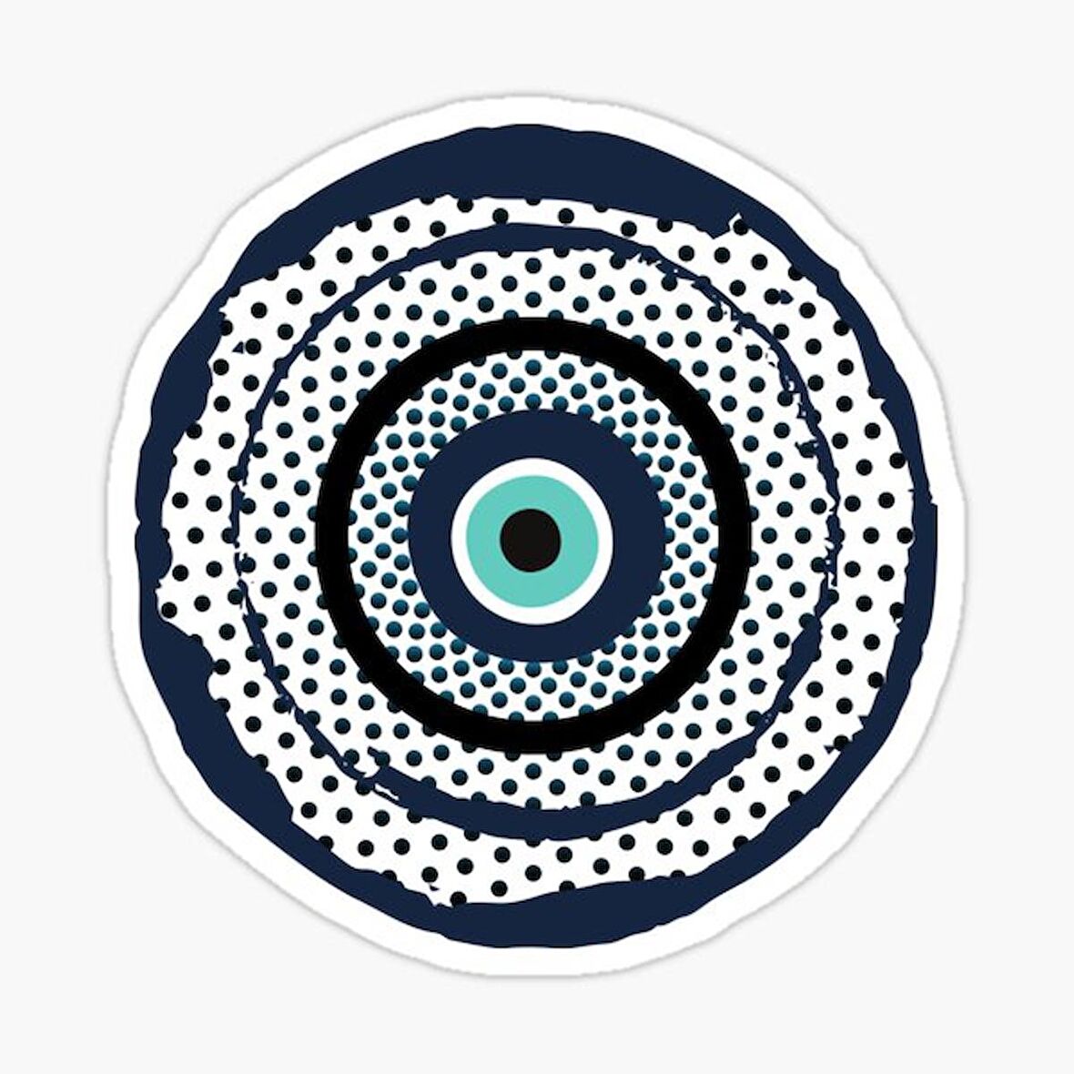 Nazar Boncuğu Sticker Araba 18cm Yapıştırma Etiket MD8