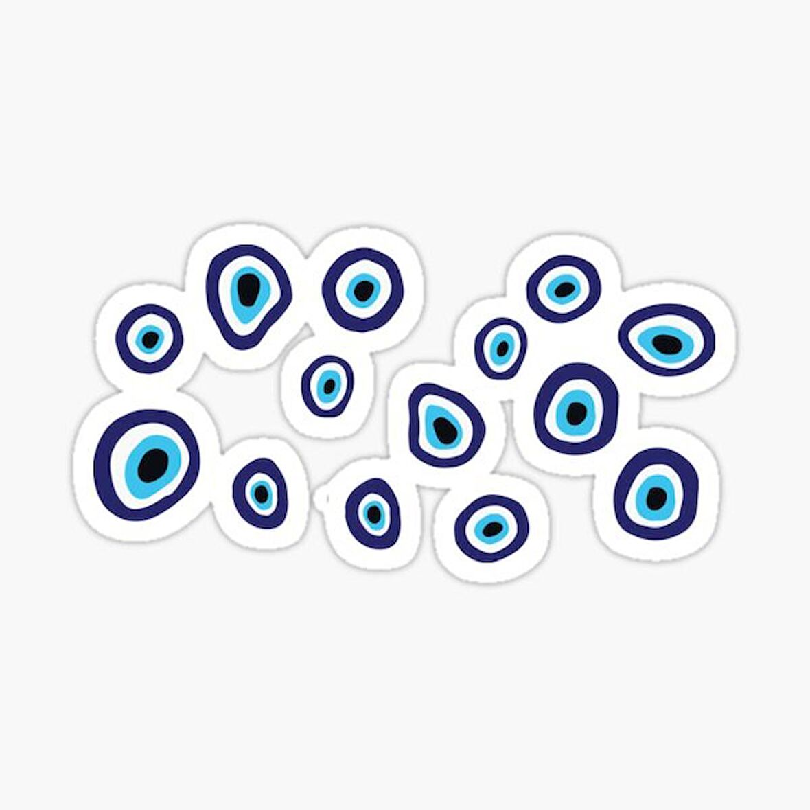 Nazar Boncuğu Sticker Araba 18cm Yapıştırma Etiket MD11