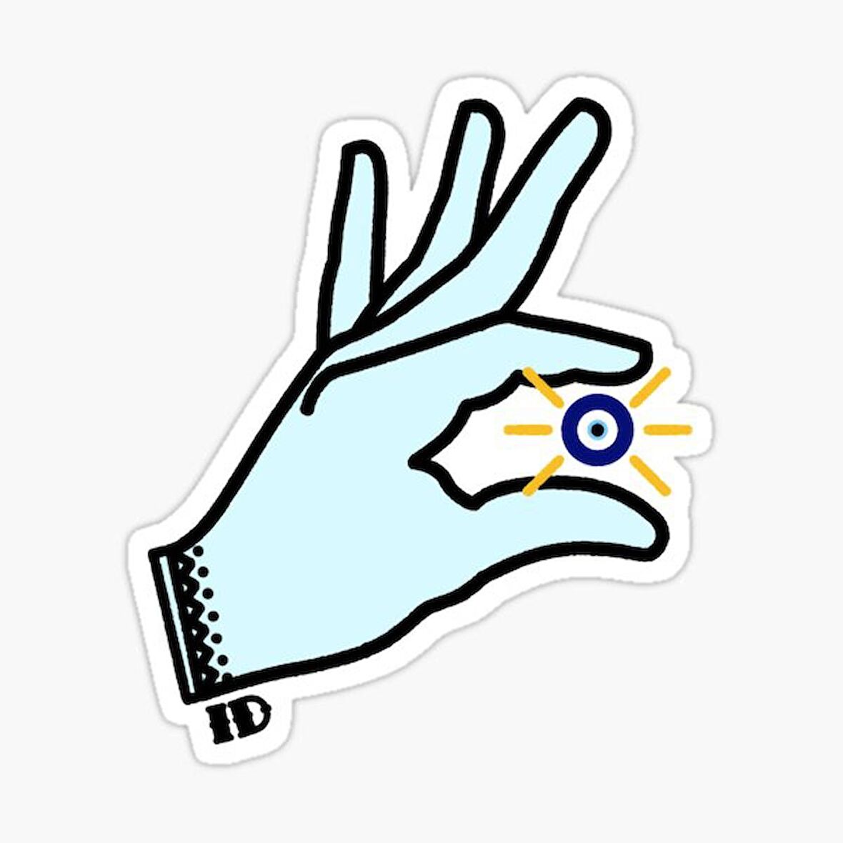 Nazar Boncuğu Sticker Araba 18cm Yapıştırma Etiket MD18