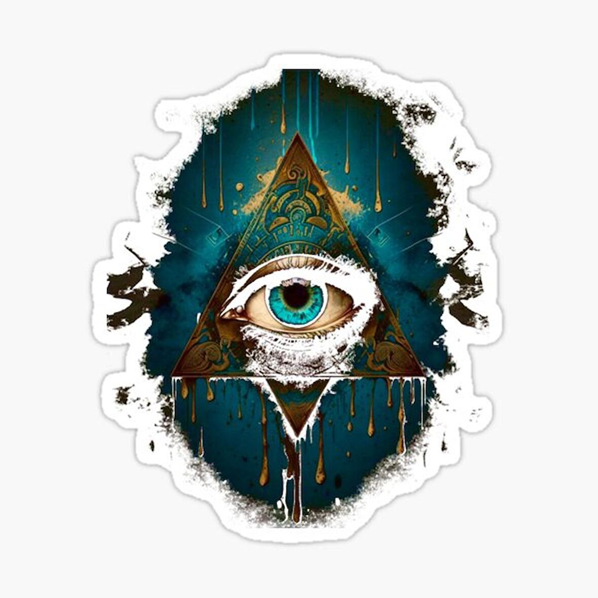 Nazar Boncuğu Sticker Araba 18cm Yapıştırma Etiket MD20