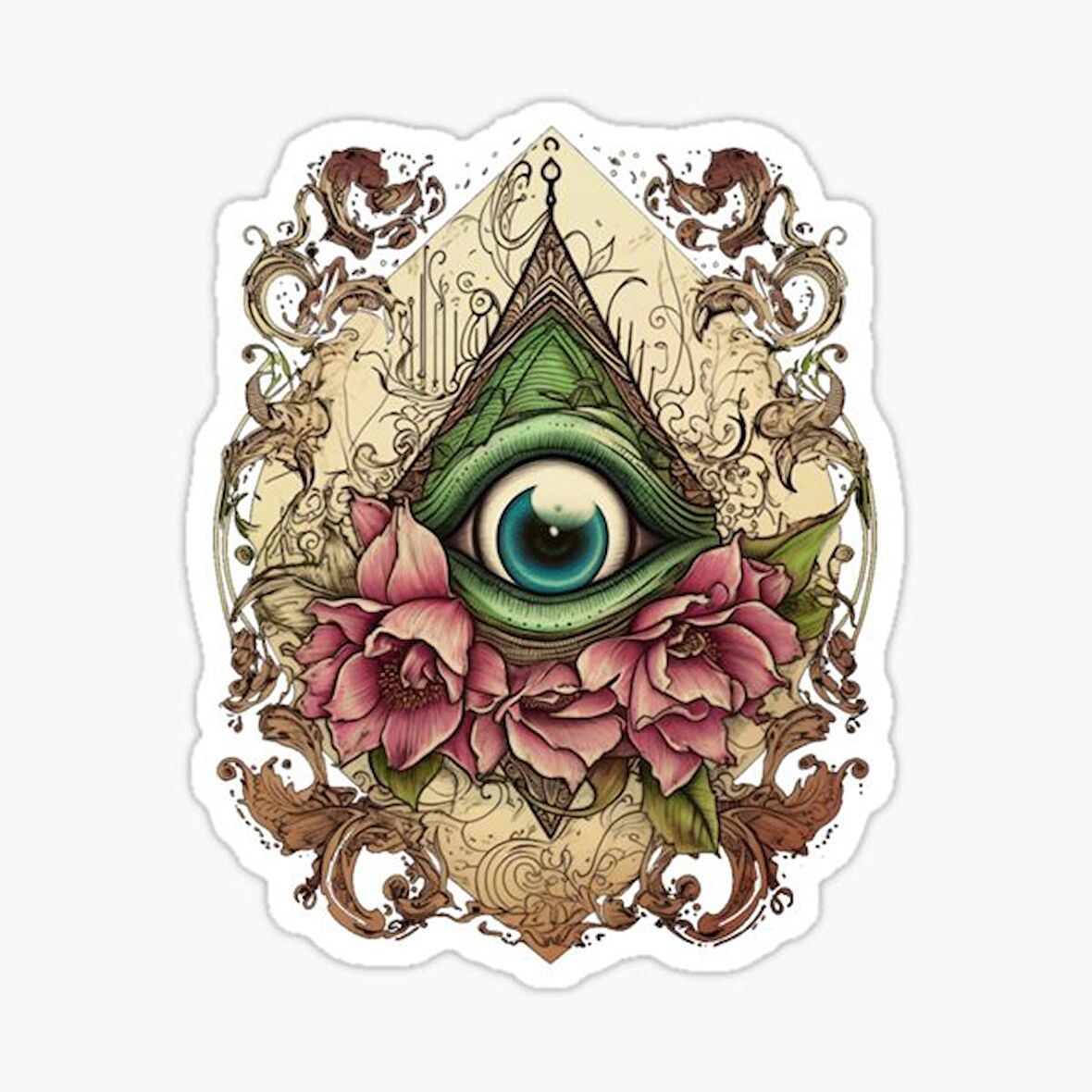 Nazar Boncuğu Sticker Araba 18cm Yapıştırma Etiket MD24