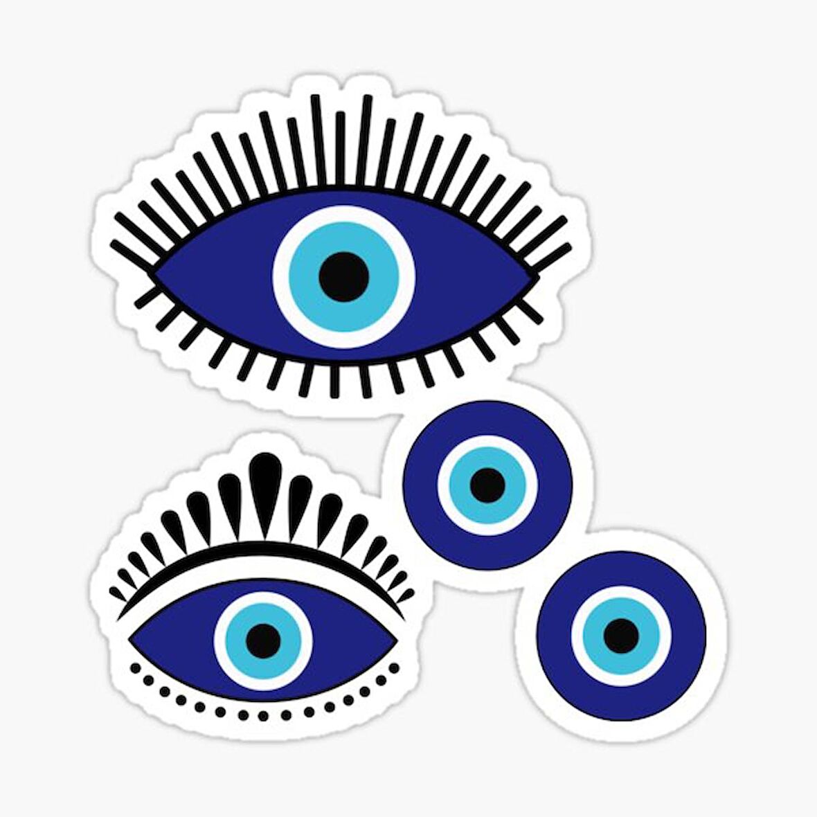 Nazar Boncuğu Sticker Araba 18cm Yapıştırma Etiket MD29