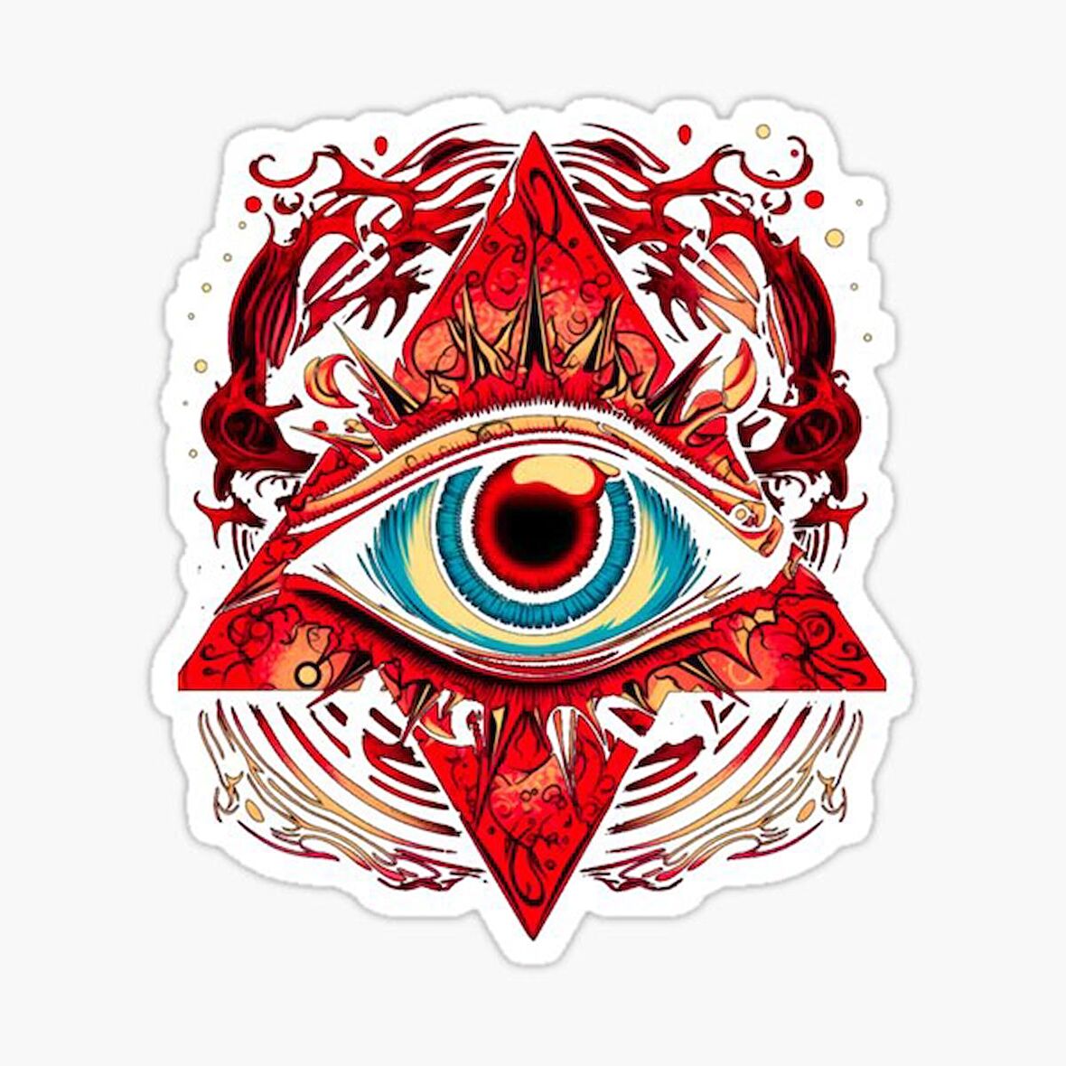 Nazar Boncuğu Sticker Araba 18cm Yapıştırma Etiket MD210