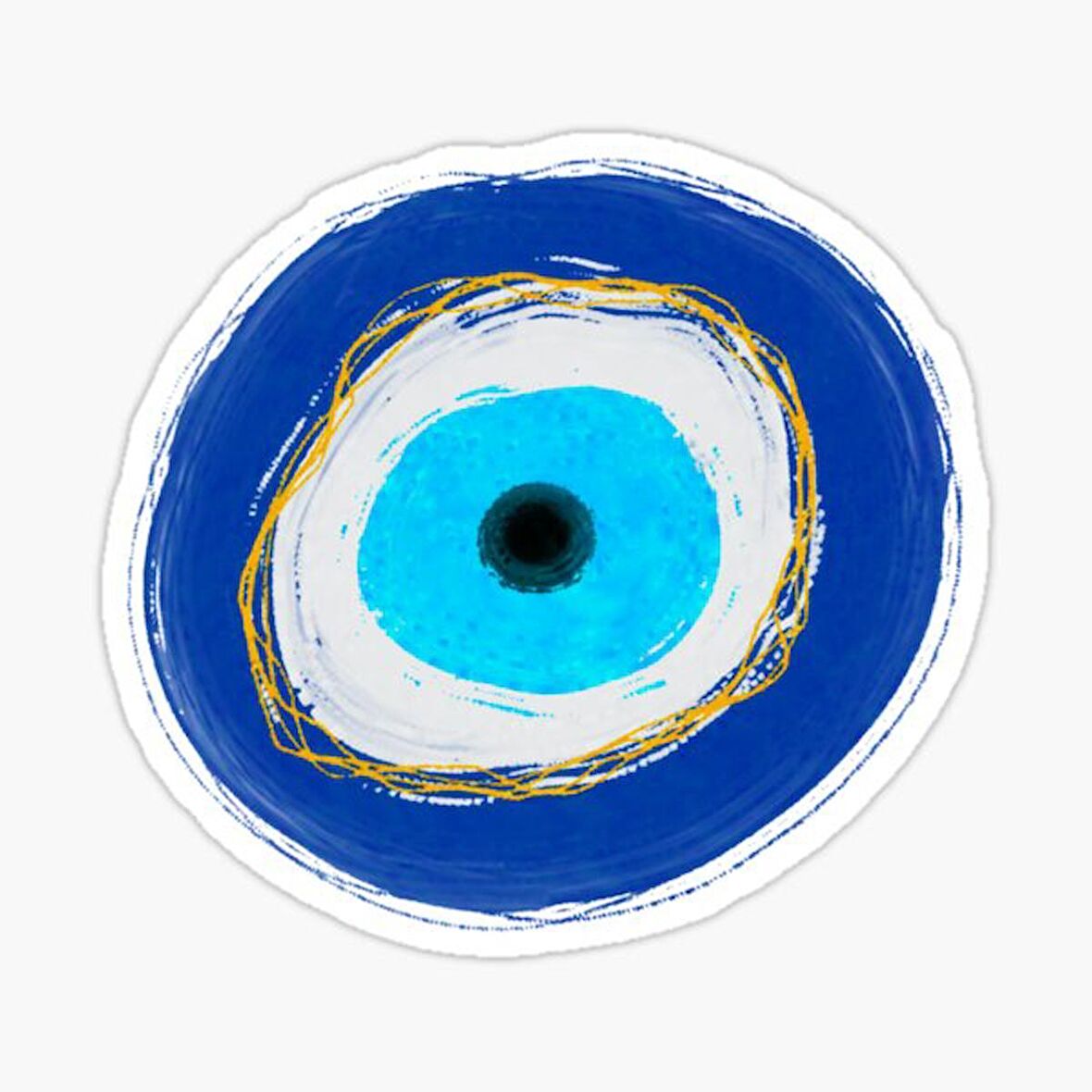Nazar Boncuğu Sticker Duvar 18cm Yapıştırma Etiket MD1