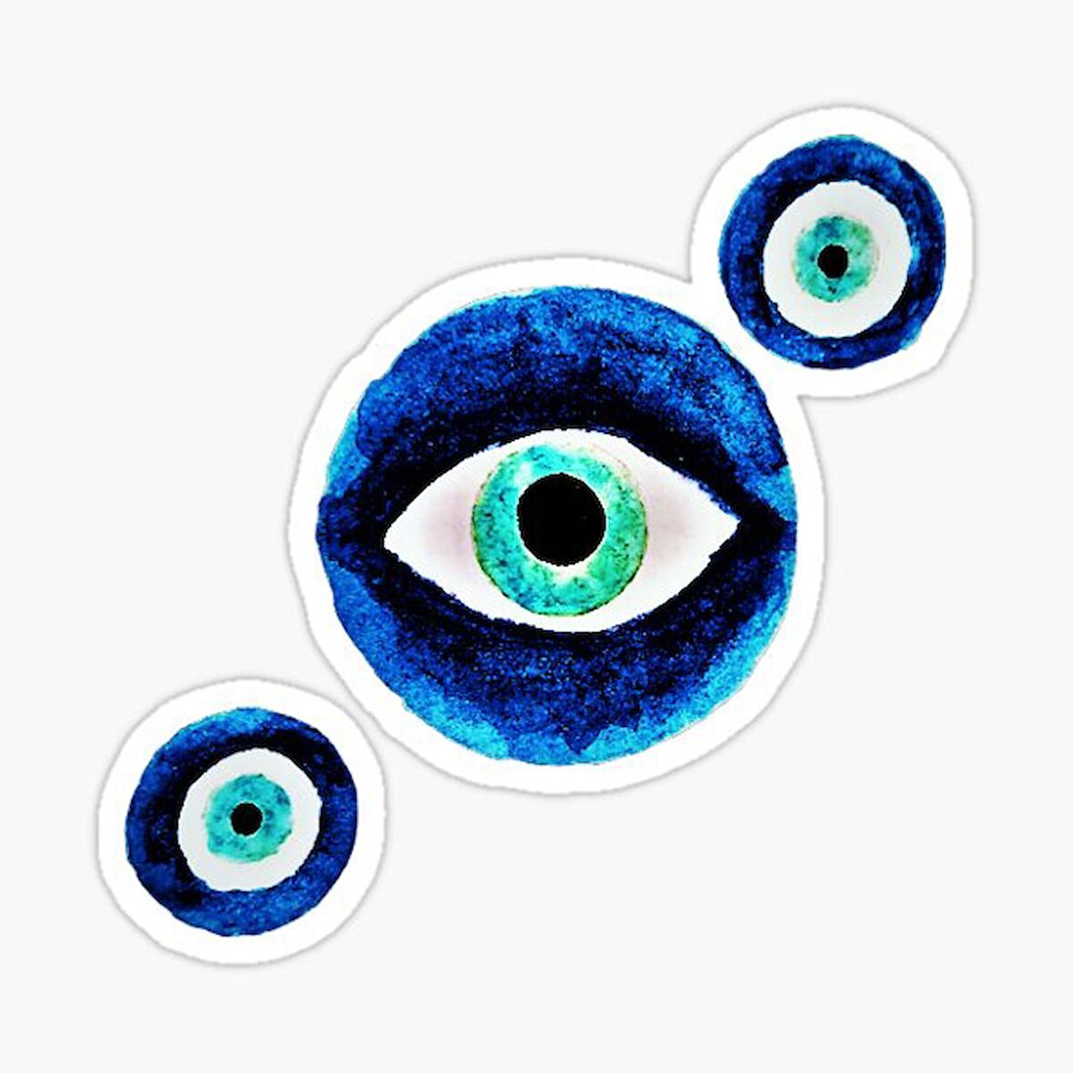 Nazar Boncuğu Sticker Duvar 18cm Yapıştırma Etiket MD5