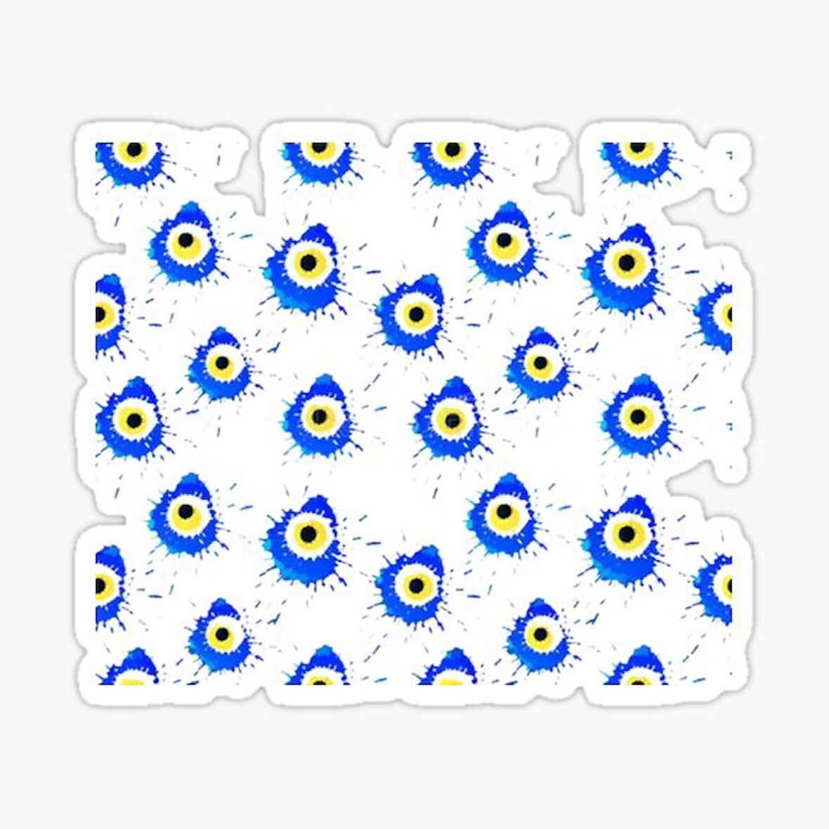 Nazar Boncuğu Yapıştırma Etiket Sticker Duvar 18cm Md10