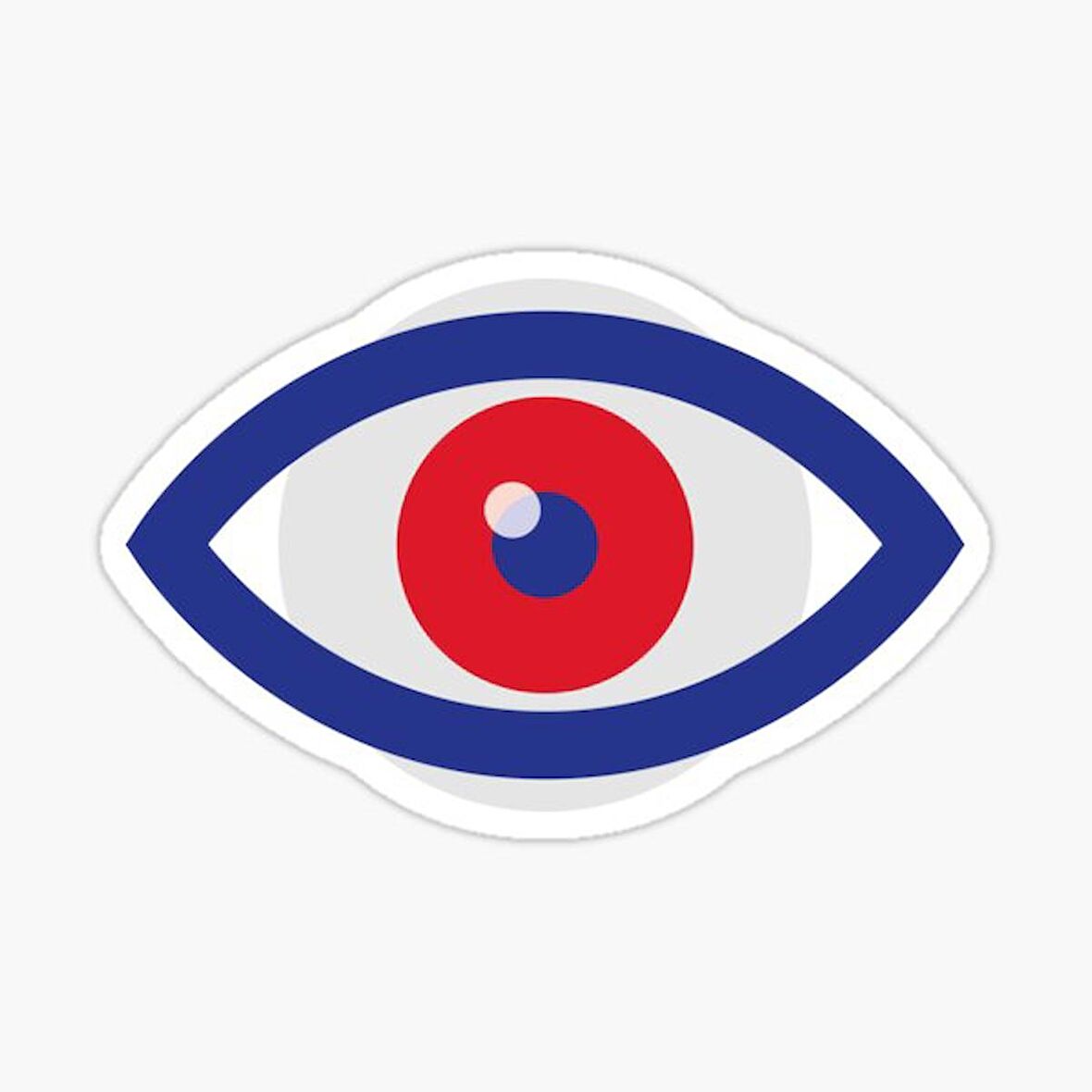 Nazar Boncuğu Yapıştırma Etiket Sticker Duvar 18cm Md11