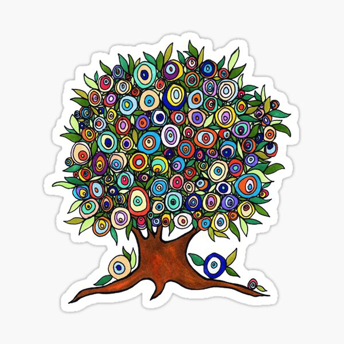 Nazar Boncuğu Yapıştırma Etiket Sticker Duvar 18cm Md15