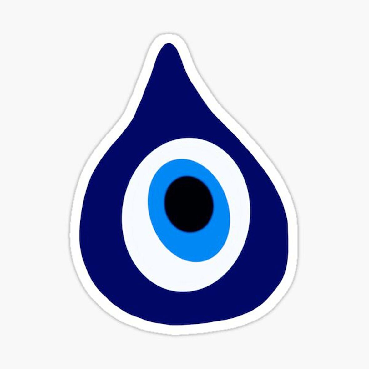 Nazar Boncuğu Yapıştırması Sticker Duvar Araba 18cm Md9