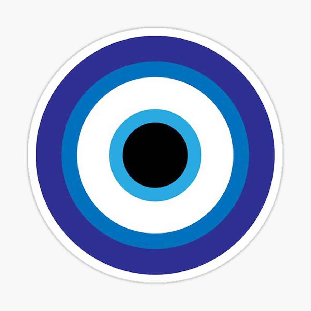 Nazar Boncuğu Yapıştırması Sticker Duvar Araba Md1 18cm