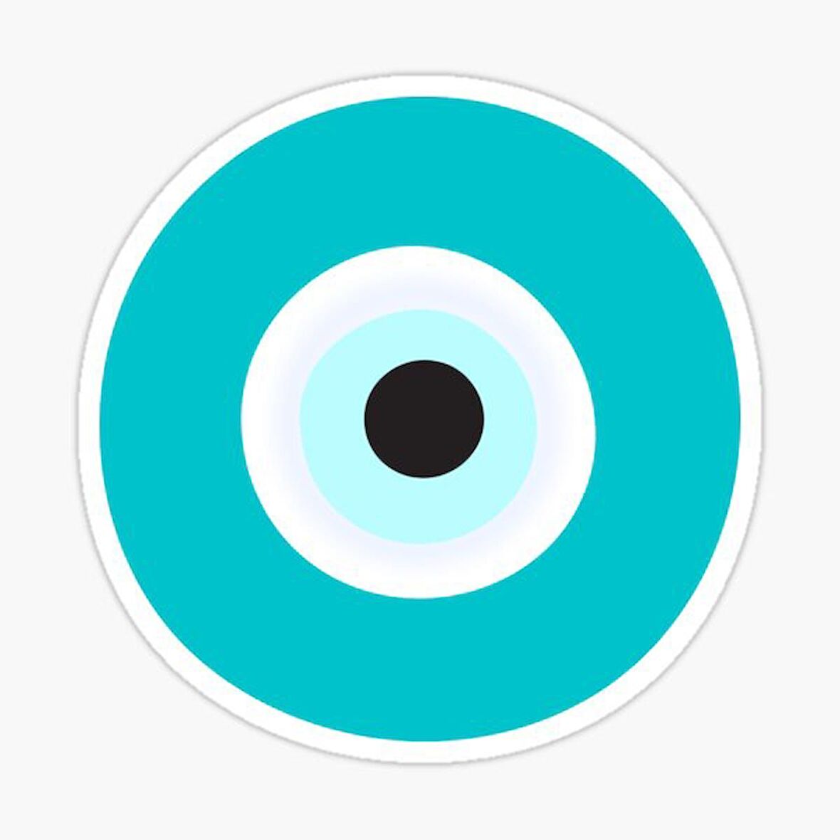 Nazar Boncuğu Yapıştırması Sticker Duvar Araba Md2 18cm