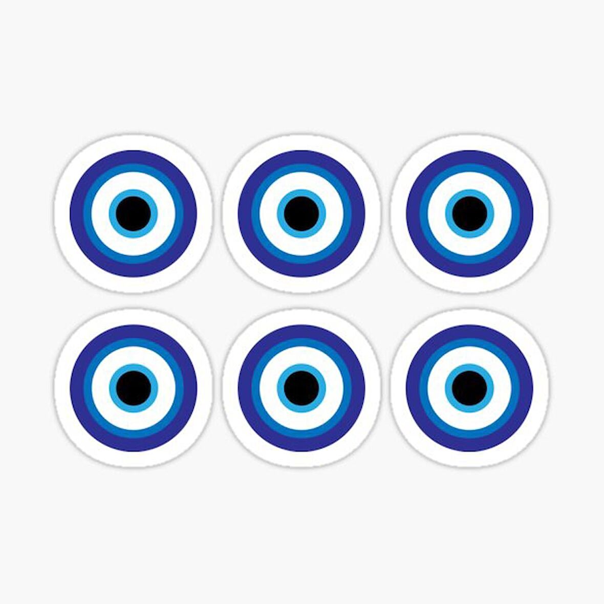 Nazar Boncuğu Yapıştırması Sticker Duvar Araba Md4 18cm