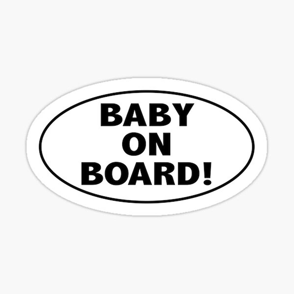 Uyarı Arabada Bebek Var Sticker oto Etiket 18cm MD7