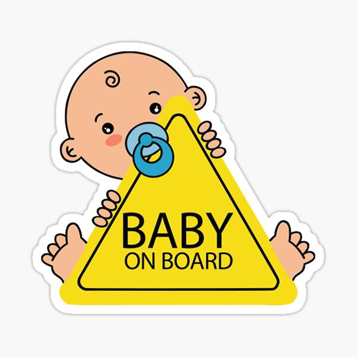 Uyarı Arabada Bebek Var Sticker oto Etiket 18cm MD9
